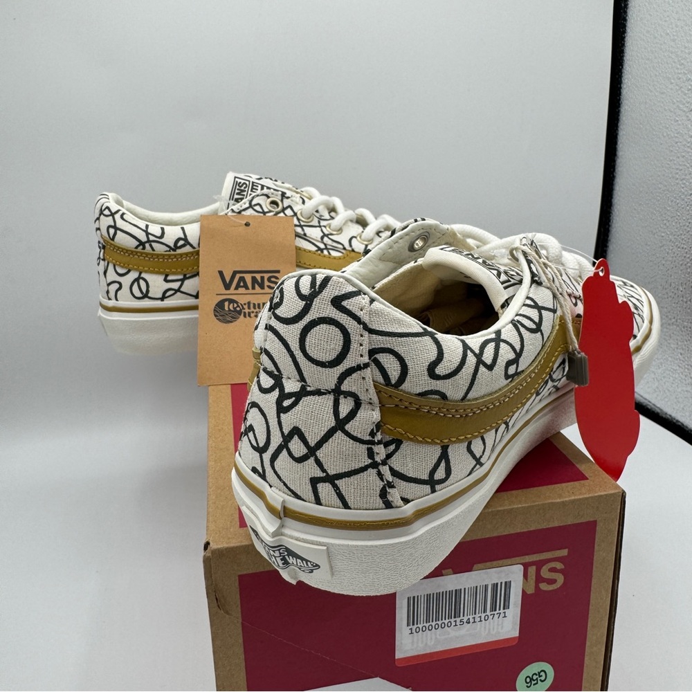 NWT Vans Sk8 Low Reissue Sneakers Textured Waves / Marshmallow Shoes Skate NEW - Picture 7 of 16